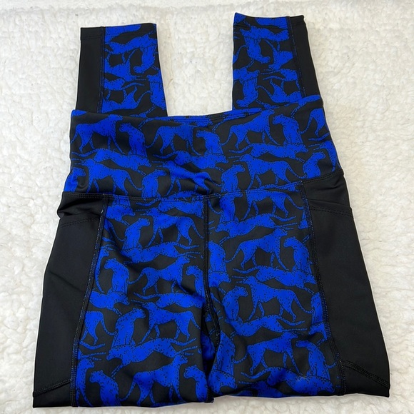 LuLaRoe Other - LuLaRoe Rise Leggings in Size Small. Black with Blue Leopards. NWOT.